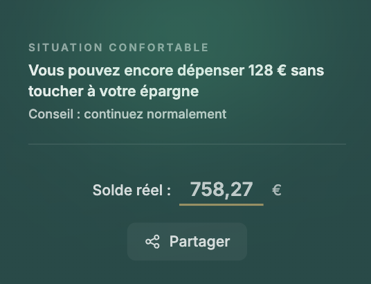 Exemple Yosanami : situation confortable